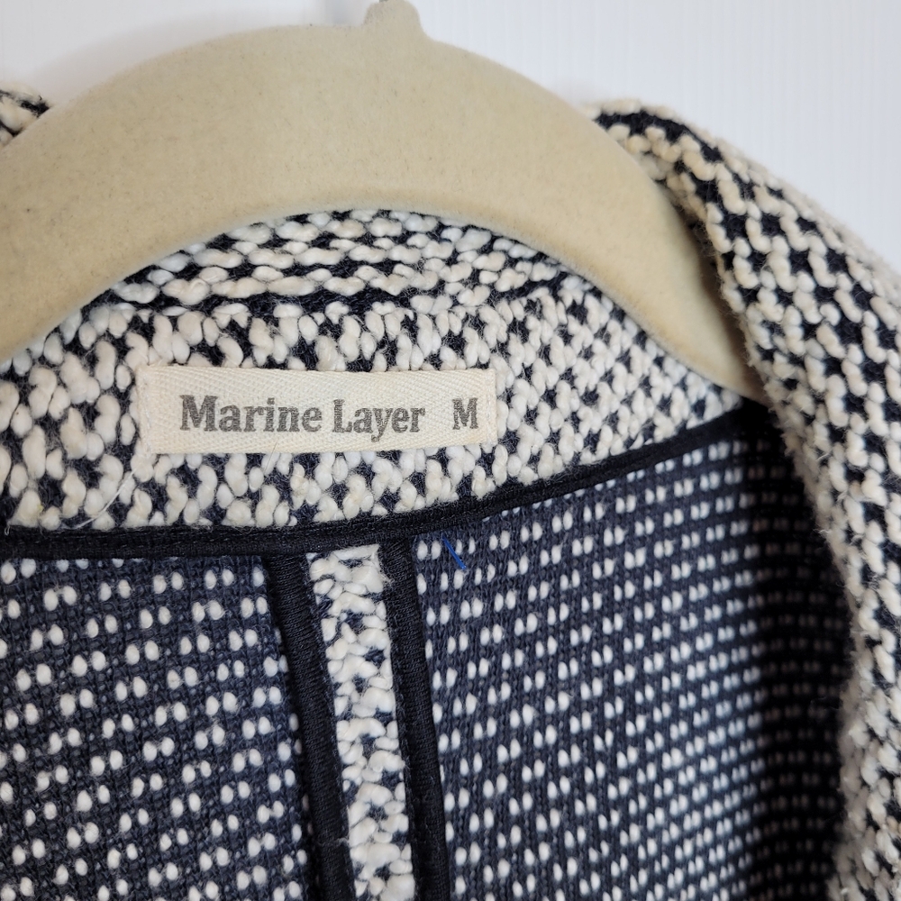 Marine Layer Birdseye Textured Open Front Coat M … - image 4